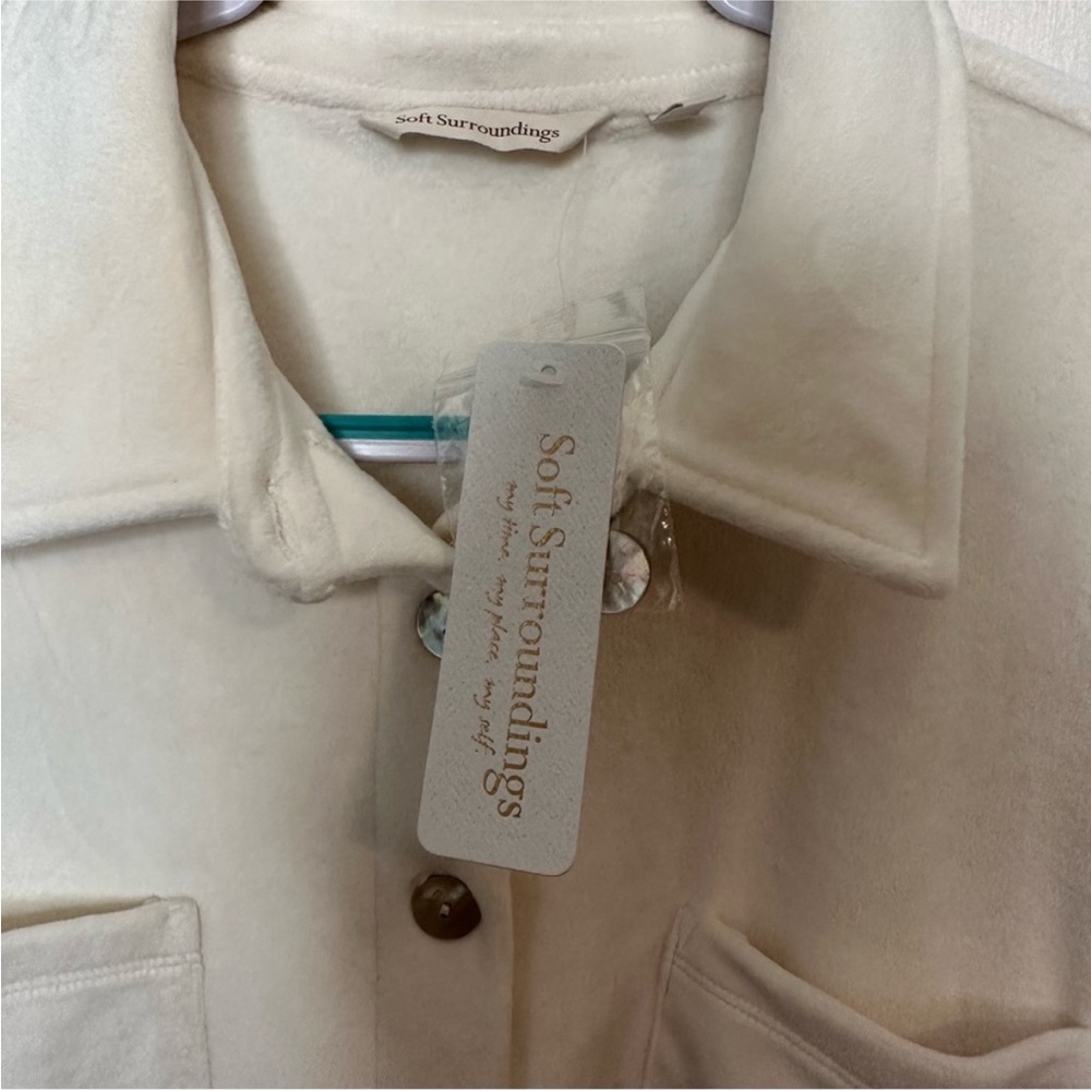 Soft Surroundings The Old Softy Long Sleeve Button Down Shirt NWT - Picture 8 of 11